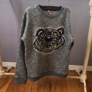 Kenzio beaded tiger face sweatshirt
